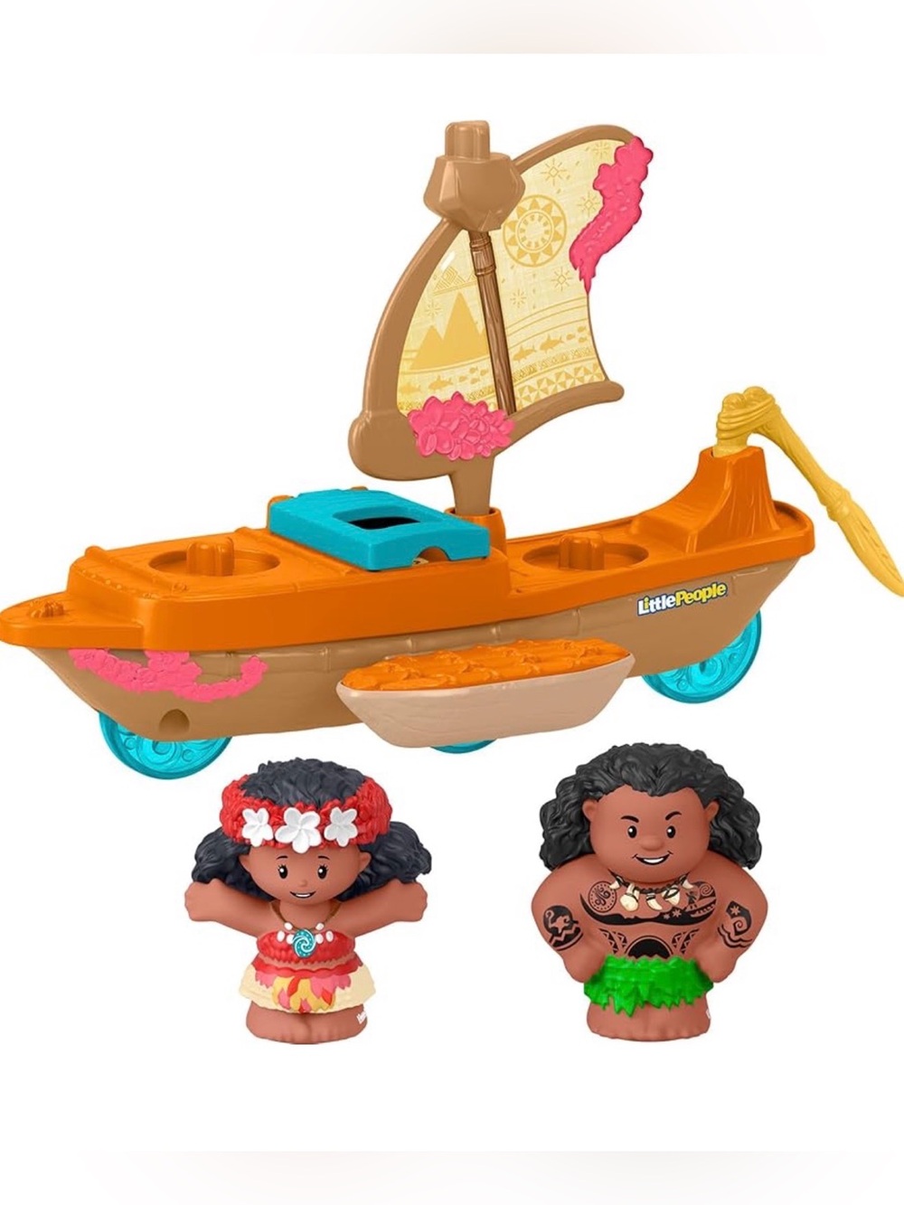 Fisher Price Little People Disney Moana & Maui’s Canoe  ⭐️EUC⭐️